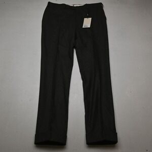 NEW Suitsupply 38x34 Green Vitale Barberis Wool Flannel Soho Turn Up Cuff Pants